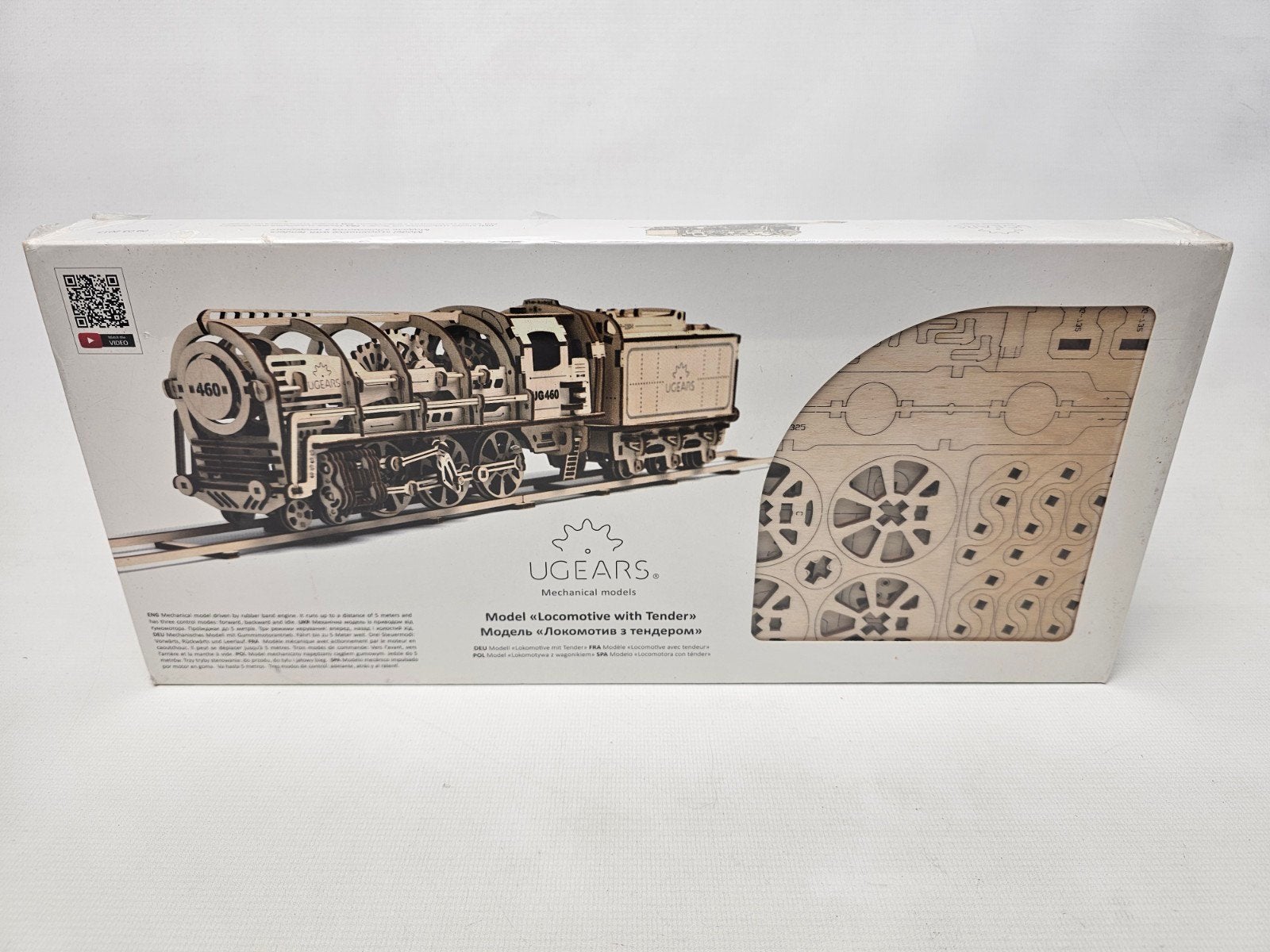 # Ugears Locomotief met Tender Mechanische 3D Houten Puzzel, Ophalen of Verzenden, Nieuw, Groter dan 1:32