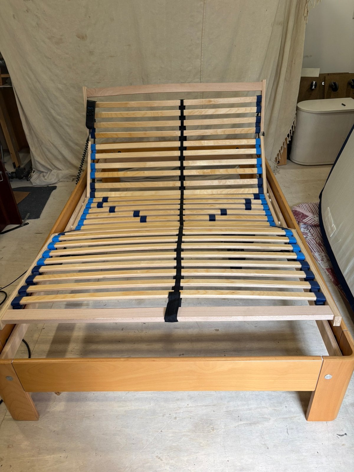 Te koop Auping Auronde 120x200 34.5 cm met verstelbare bodem, Ophalen, Overige kleuren, Twijfelaar, 120 cm