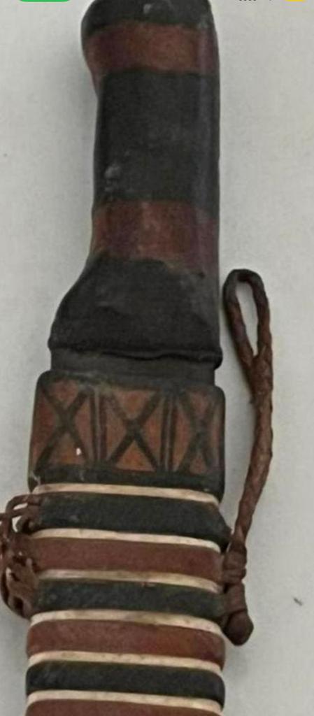 Antiek Zwaard uit Ghana - Echt Leer, 57-58 cm, Ophalen of Verzenden
