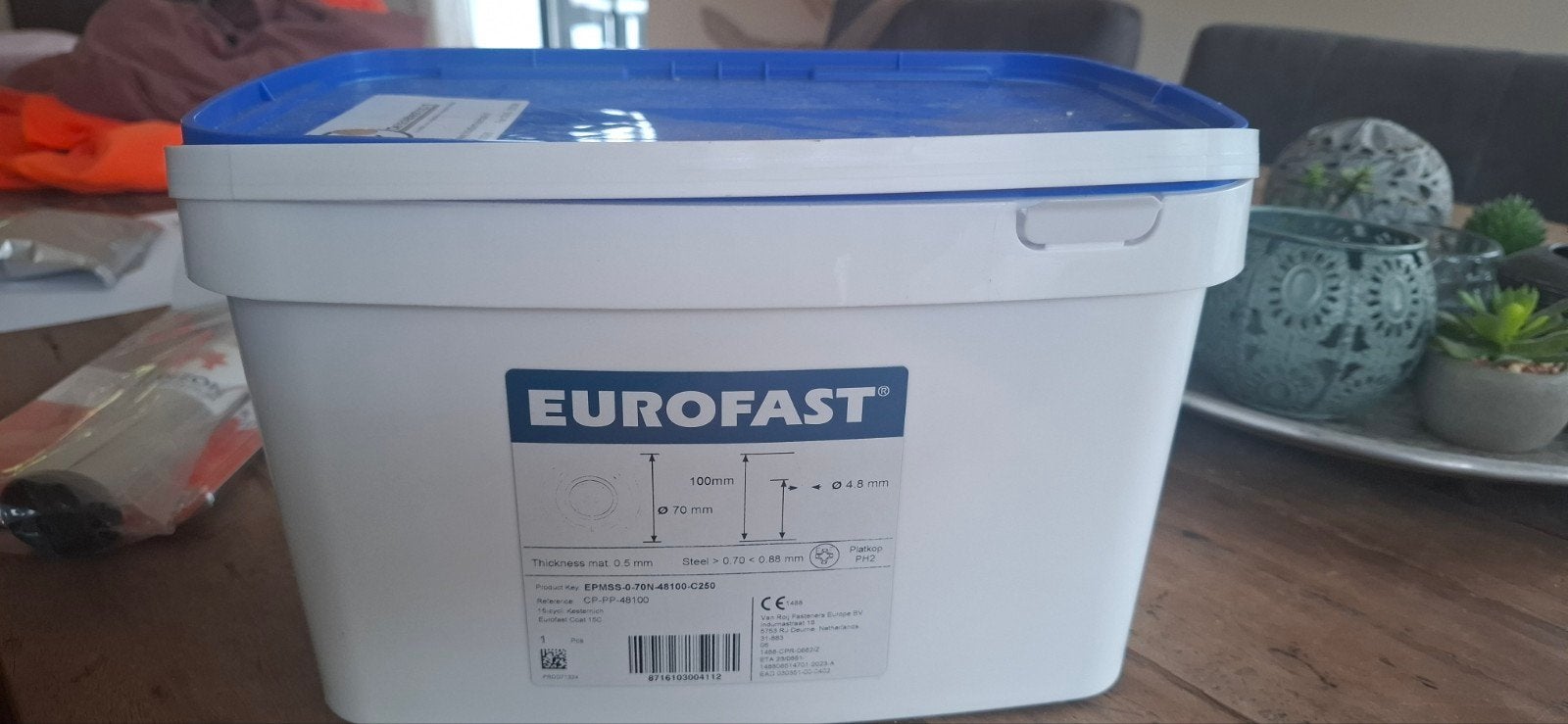 Dakschroeven Eurofast 4,8x100mm 250 stuks, Verzenden, Nieuw