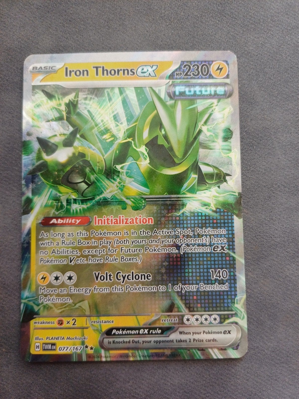 Iron Thorns EX Pokémon Kaart, Ophalen of Verzenden, Zo goed als nieuw