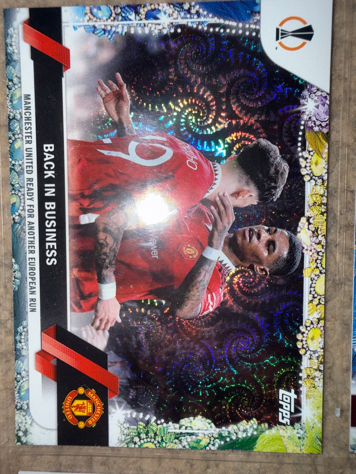 Topps Manchester United 'Back in Business' kaart, Ophalen of Verzenden, Zo goed als nieuw, Buitenlandse clubs, Spelerskaart