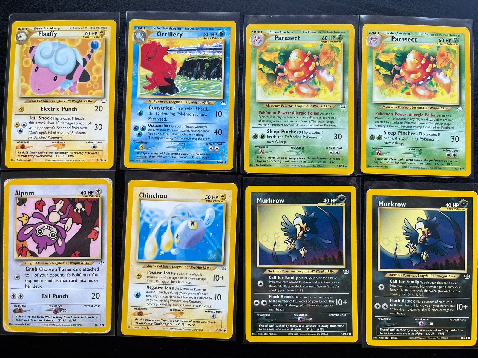 Losse pokemon kaarten - neo revelation - met prijslijst, Ophalen of Verzenden, Gebruikt, Meerdere kaarten