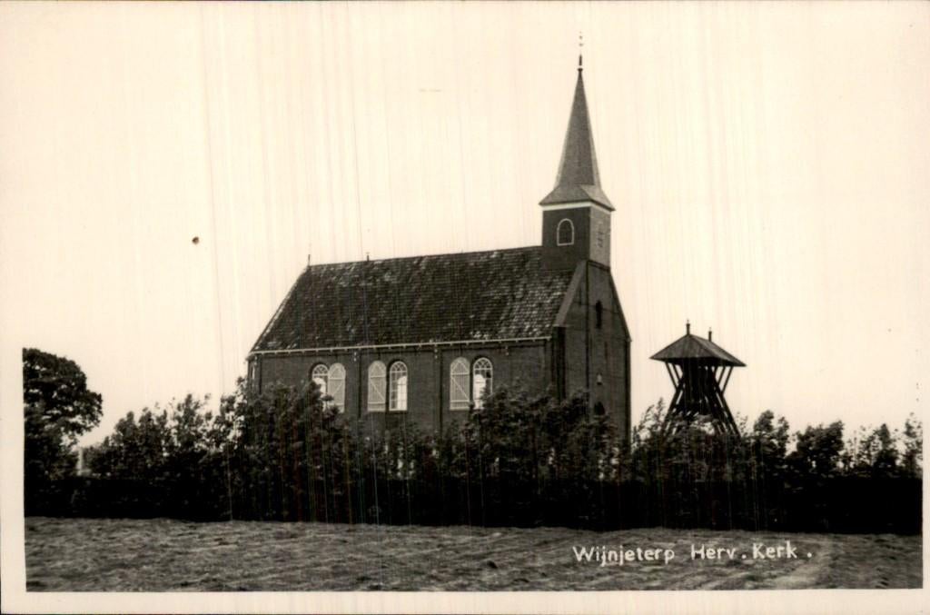Wijnjeterp - Herv. Kerk - Klokkestoel, Verzamelen, Ansichtkaarten | Nederland, Ophalen of Verzenden, 1920 tot 1940, Ongelopen