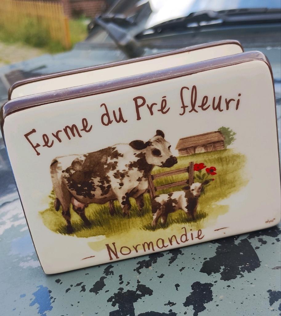 Servethouder Ferne du Pré Fleuri Normandie Efya Deco, Gebruikt, Meerkleurig, Verzenden, Landelijk