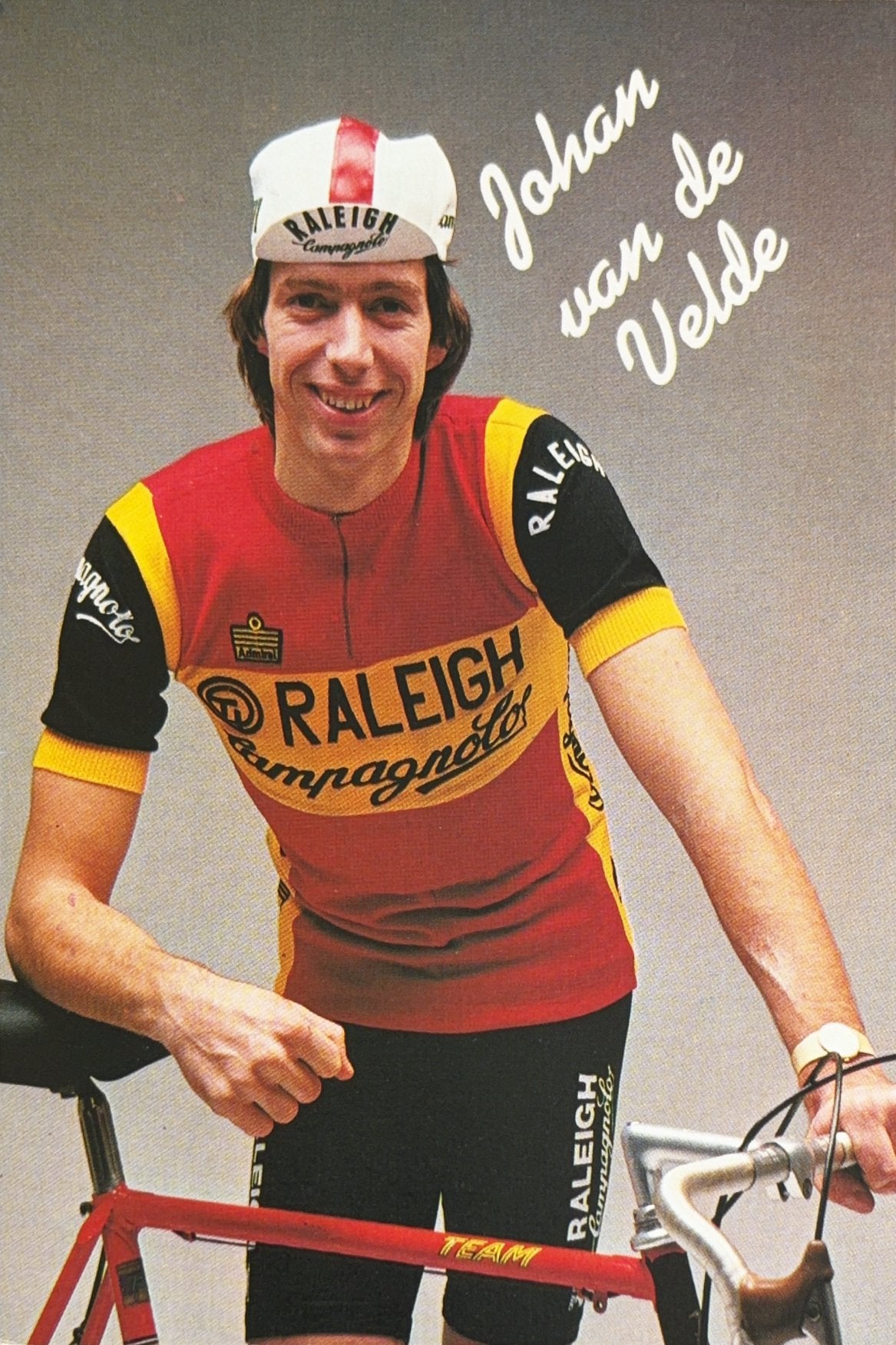 Ansichtkaart wielrennen- Johan van de Velde - TI Raleigh, Ophalen of Verzenden, Zo goed als nieuw, Ajax, Spelerskaart