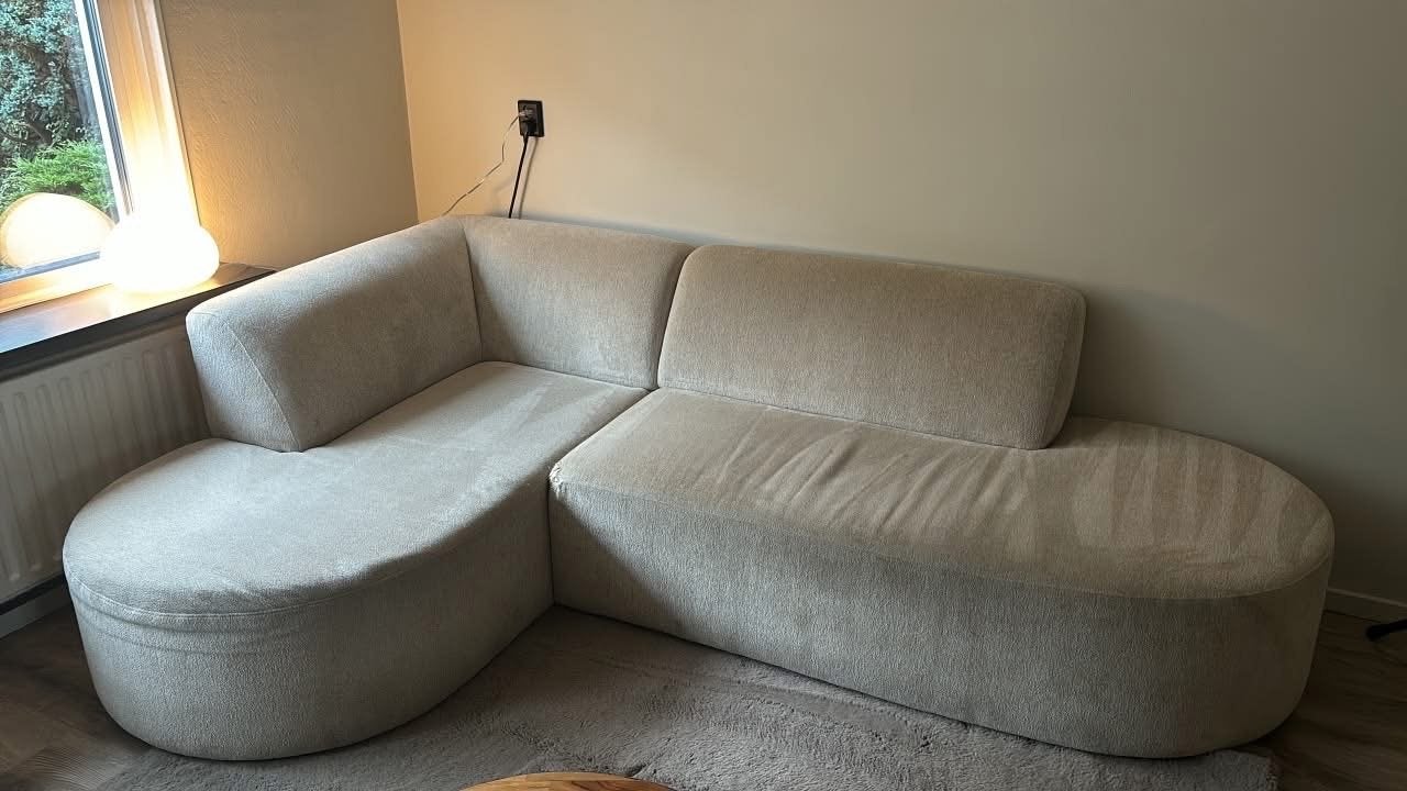 GRATIS Hoekbank Karwei - Comfortabel en ruim, Ophalen, Gebruikt, Hoekbank, 200 tot 250 cm