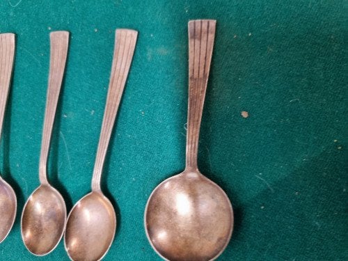 -	Koffielepels douwe egberts verzilverd 8 delig, Huis en Inrichting, Keuken | Bestek, Ophalen of Verzenden, 'T Olde Gre-j, Info@toldegrej.nl