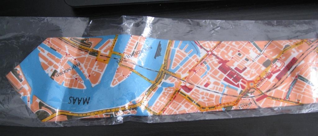 stropdas Rotterdam, Kleding | Heren, Stropdassen, Ophalen of Verzenden, Nieuw, Heer Beer, Met patroon