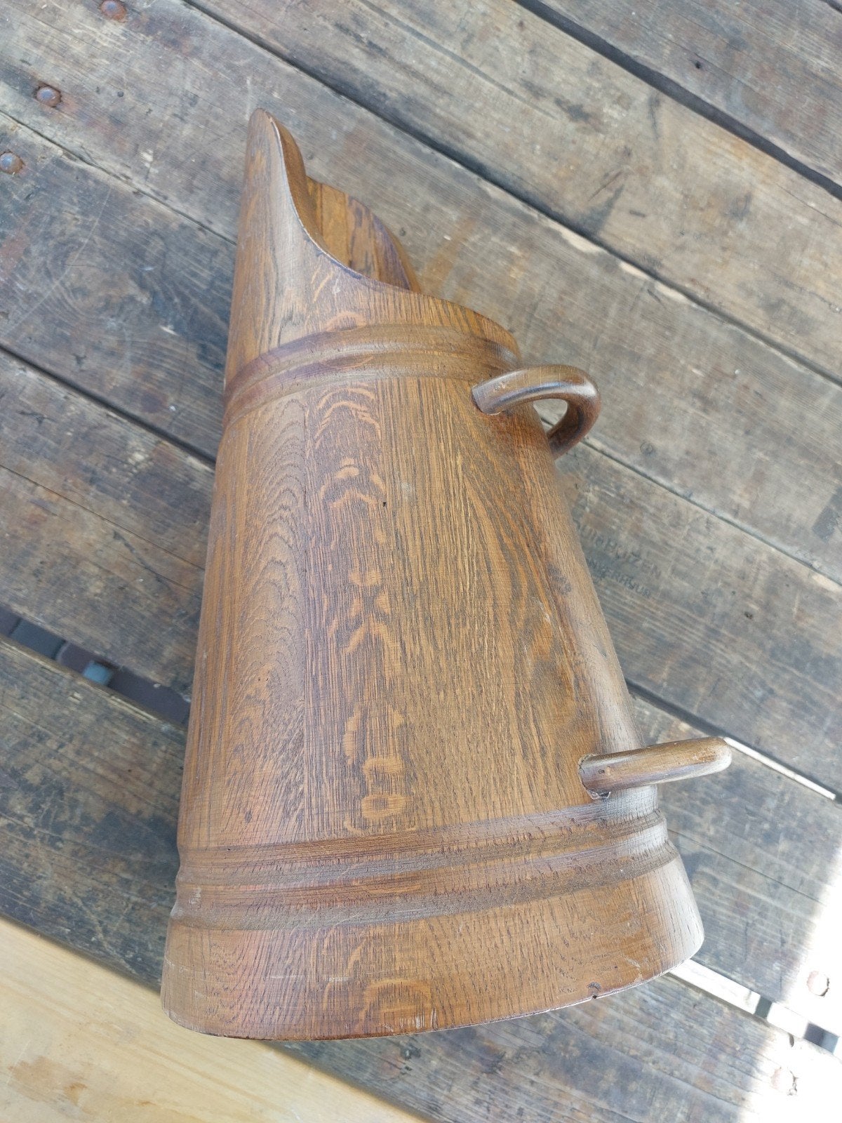 Vintage Bruine Houten Kan Paraplubak, Ophalen of Verzenden