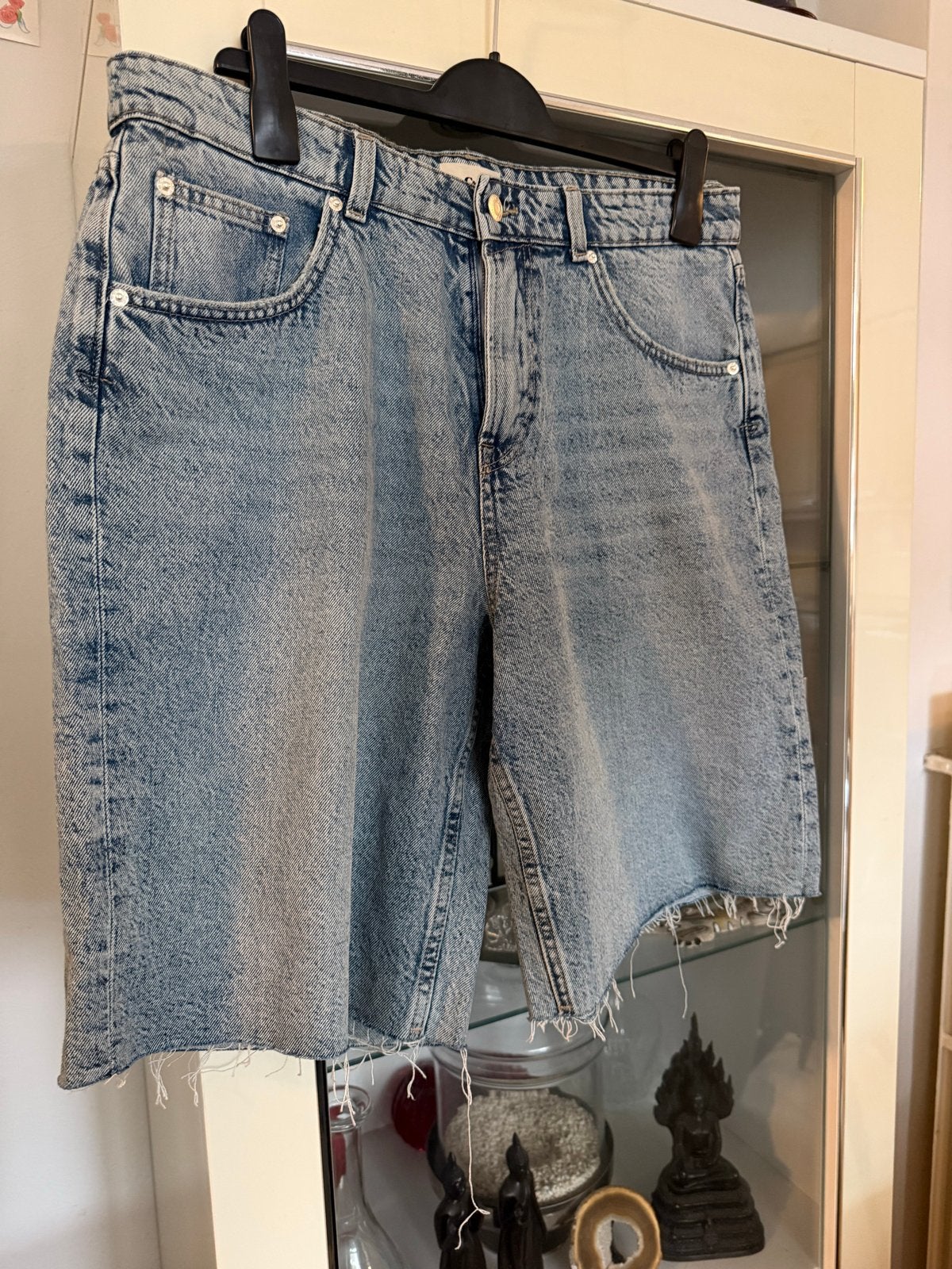 C&A Baggy Fit Denim Shorts - Maat 42 past tot maat 44/46, Blauw, Maat 42/44 (L), Ophalen of Verzenden, Zo goed als nieuw