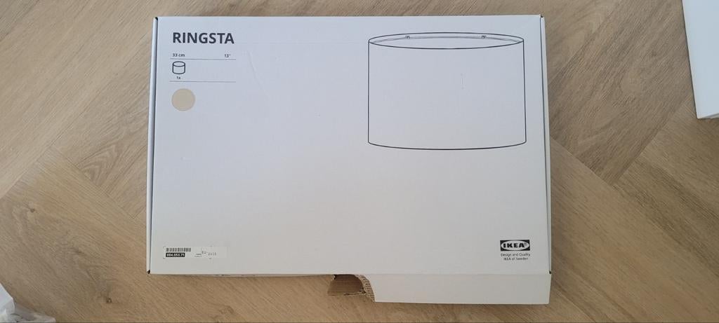 Nieuwe IKEA RINGSTA lampenkap - 33 cm, Ophalen, Modern, Scandinavisch, Wit, Rond