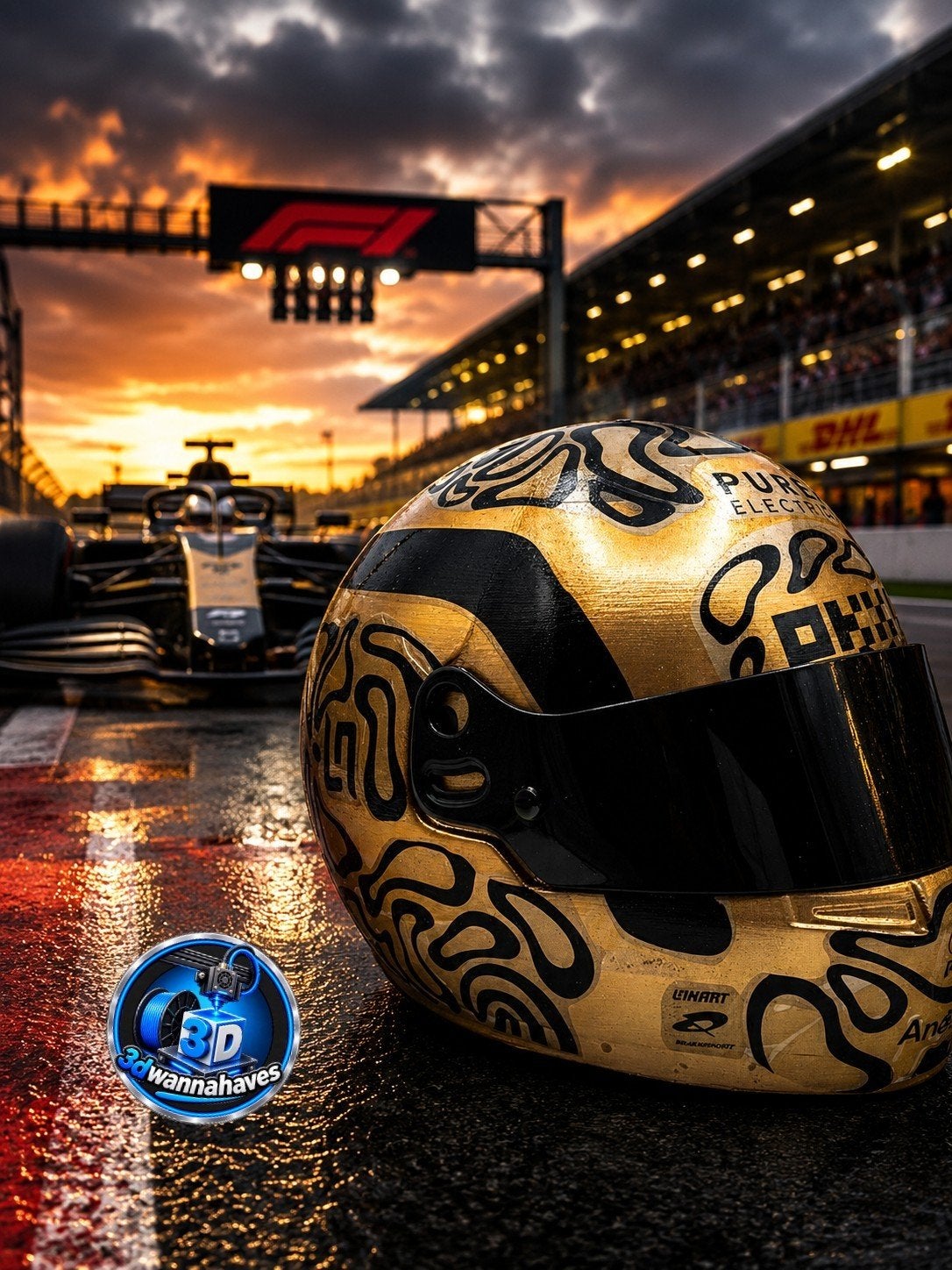 Lando Norris F1 Helm Schaalmodel 1:2, Ophalen of Verzenden, Zo goed als nieuw, Formule 1