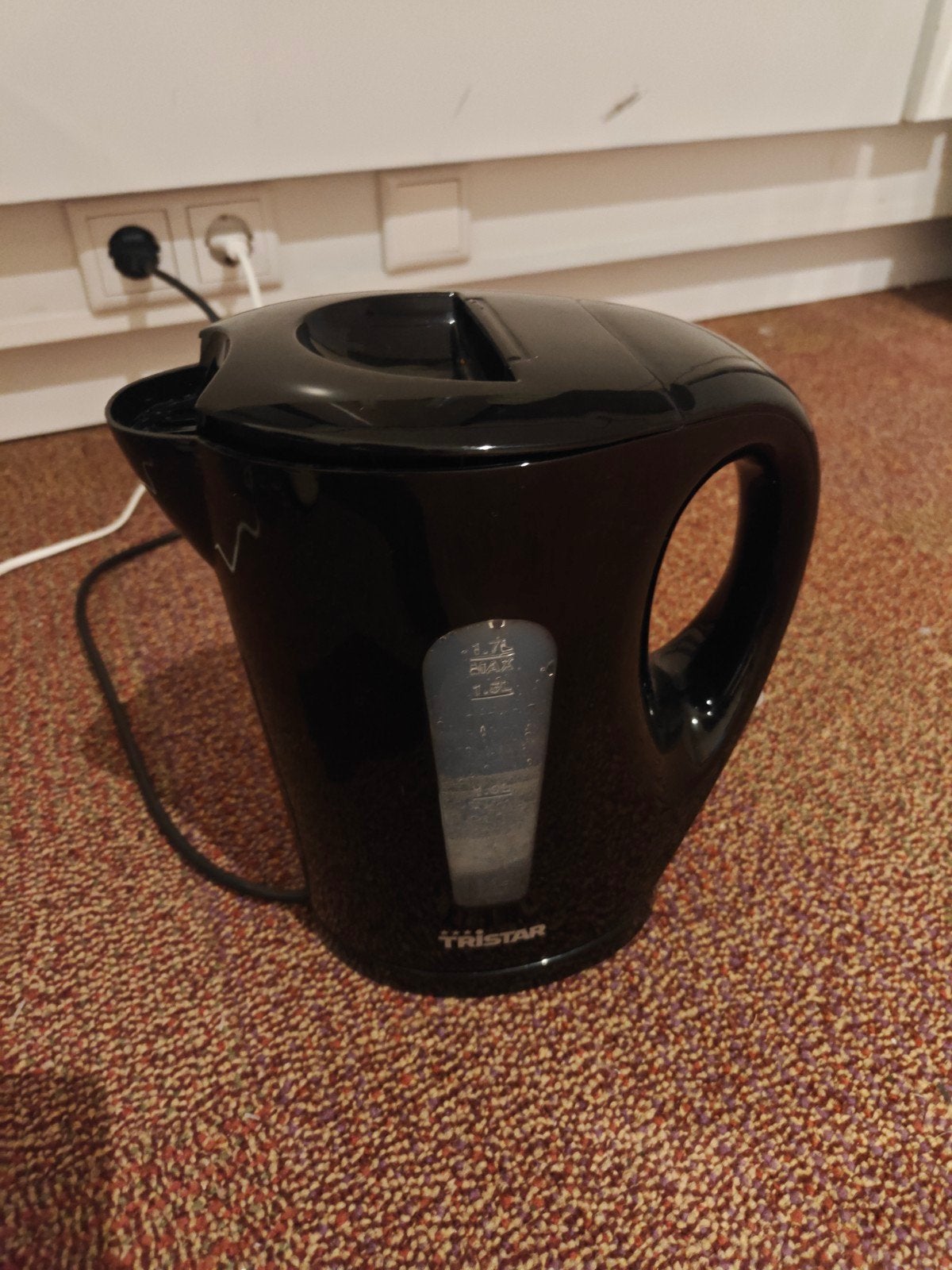 Tristar waterkoker - Zwart - 1.7L, Witgoed en Apparatuur, 1 tot 2 liter, Ophalen, Gebruikt
