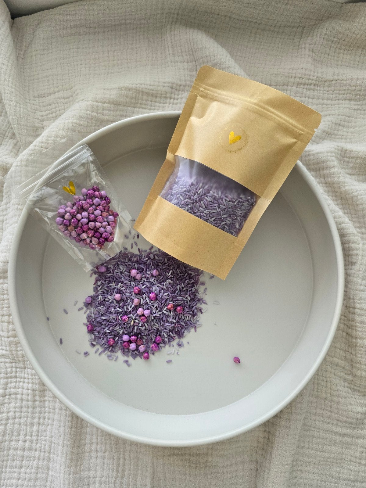 Sensorische speelrijst 300gram met kikkererwten 60gram, Ophalen of Verzenden, Ontdekken