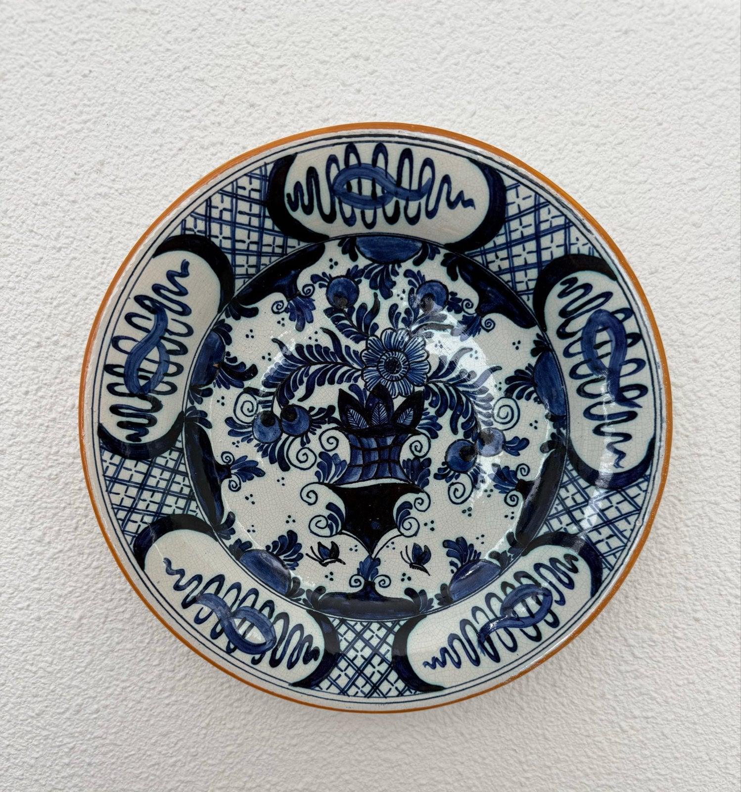 Antiek  oud Delfts Blauw Wandborden Handgeschilderd, Ophalen of Verzenden