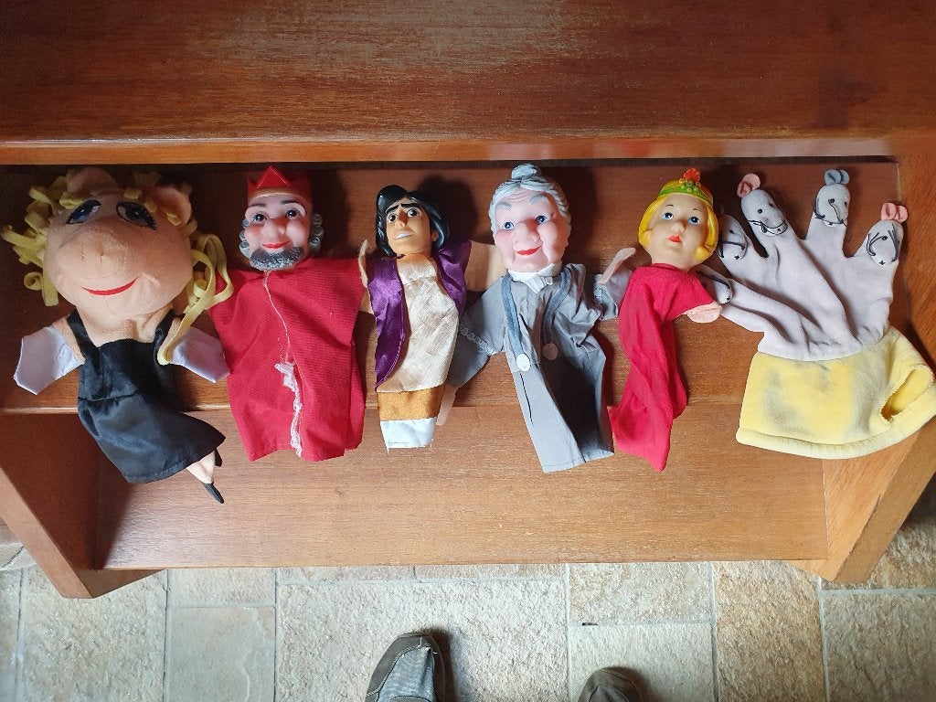 Set poppenkastpoppen in prima staat . Opsturen of opha-, Ophalen of Verzenden, Zo goed als nieuw, Overige typen