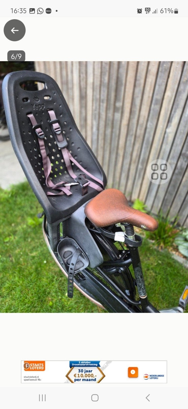 Thule Yepp fietszitjes: voor en achter, met windscherm, Ophalen, Achterzitje, Yepp, 9 t/m 18 kg