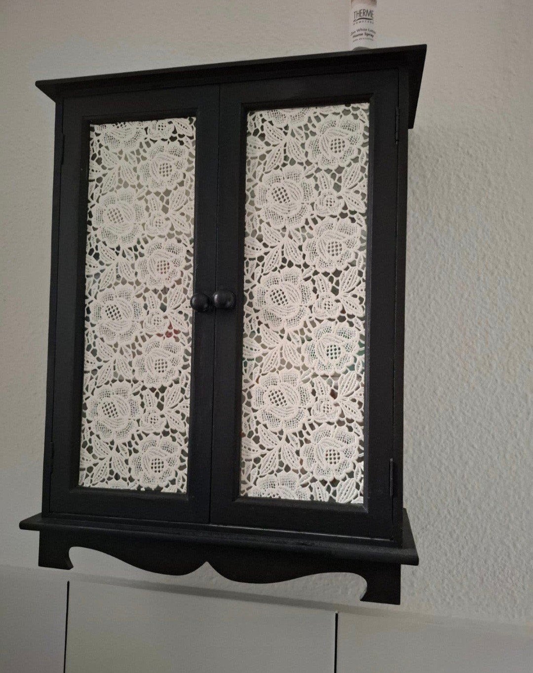 toilet kastje 49x38x14 - Zwart met kant, Ophalen of Verzenden, Gebruikt