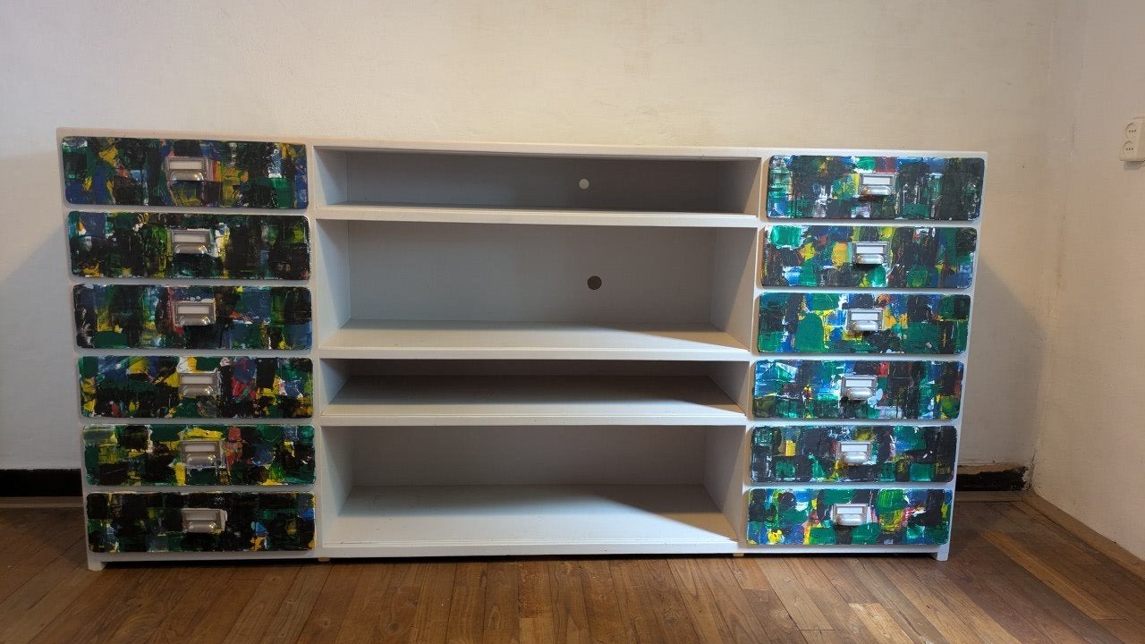 Oude schoolkast, Ophalen, Gebruikt, 25 tot 50 cm, Minder dan 100 cm