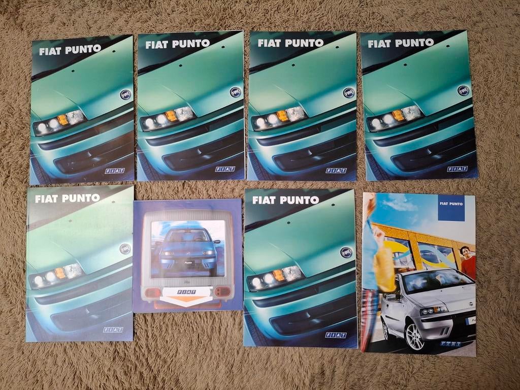 Lot autofolders Fiat Punto 2e generatie, Boeken, Auto's | Folders en Tijdschriften, Verzenden, Gelezen, Overige merken
