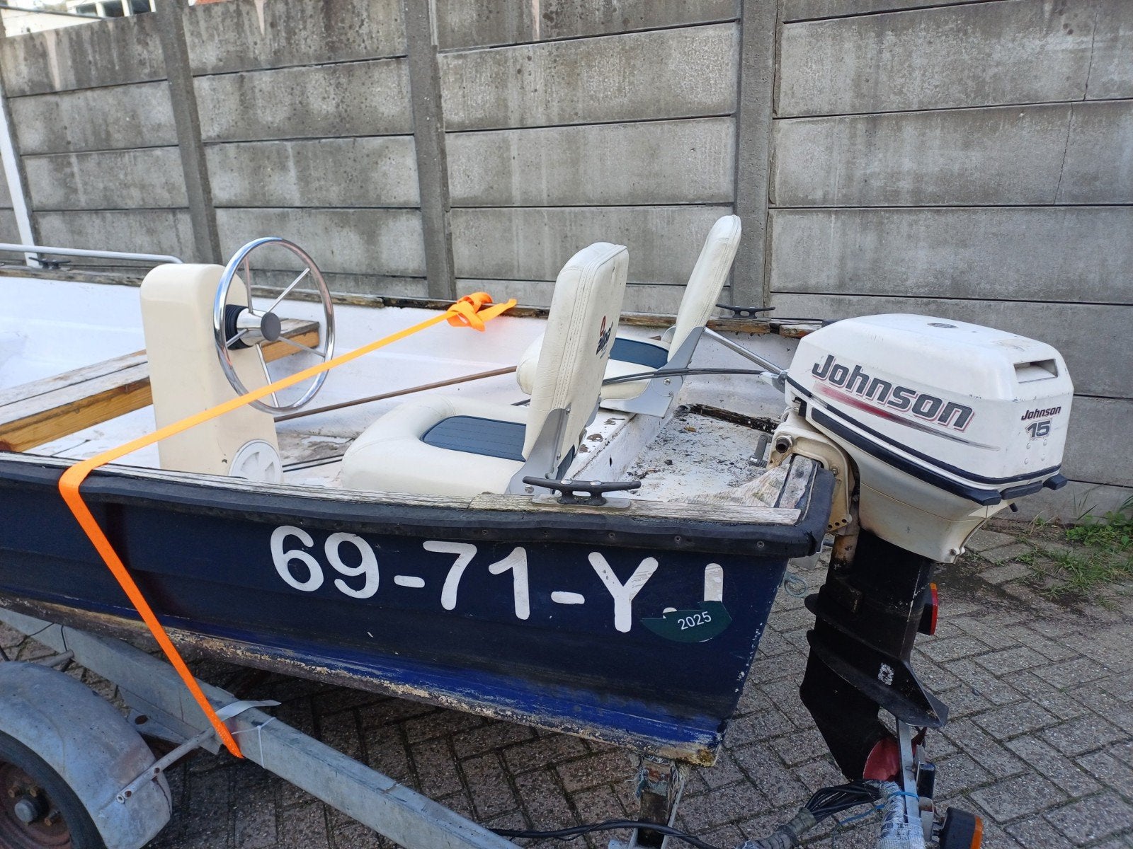 console/ visboot 4 meter 15pk incl trailer opknapper, Ophalen, 10 tot 30 pk, Gebruikt, Beekman