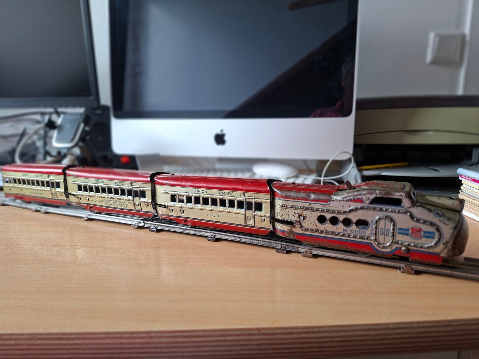 Prewar 2 opwindtrein O Marx Union Pacific M 10005, Ophalen of Verzenden