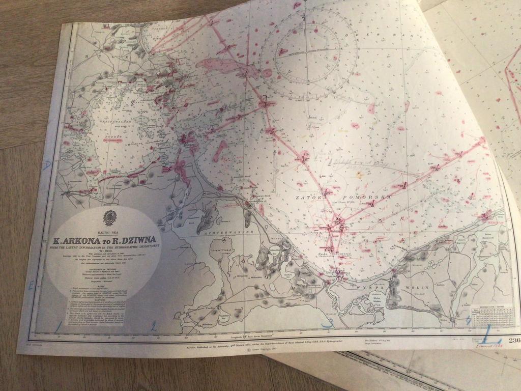 Oude vervallen zeekaarten - Unieke maritieme decoratie, Gelezen, Overige typen, Ophalen of Verzenden, 1800 tot 2000
