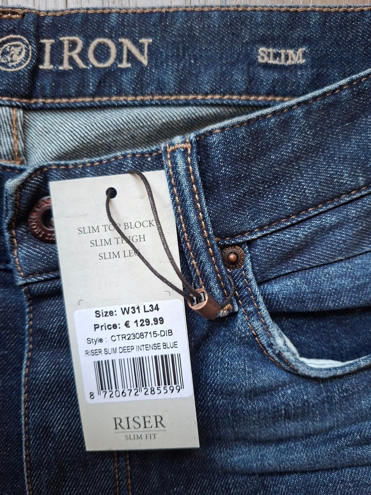 CAST IRON Riser slimfit jeans W31 L34, Blauw, Nieuw, W32 (confectie 46) of kleiner, Ophalen of Verzenden