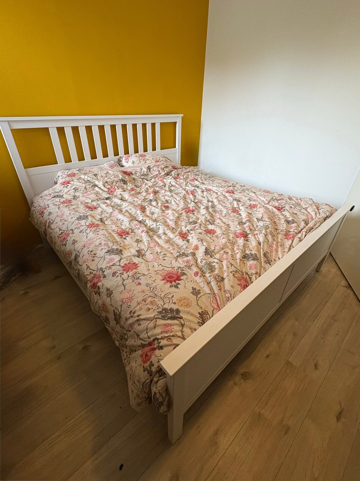 IKEA Hemnes bed 180x200 met lattenbodem, Ophalen, Gebruikt, Wit, Tweepersoons