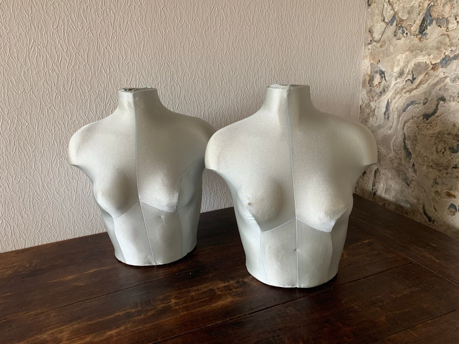 Set van 2 etalagepoppen torso's, Ophalen