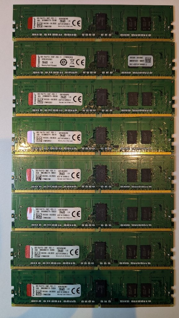 64 GB  8 stuks 8GB DDR4 ECC DIMM, Computers en Software, RAM geheugen, Server, DDR4, 8 GB, Ophalen of Verzenden