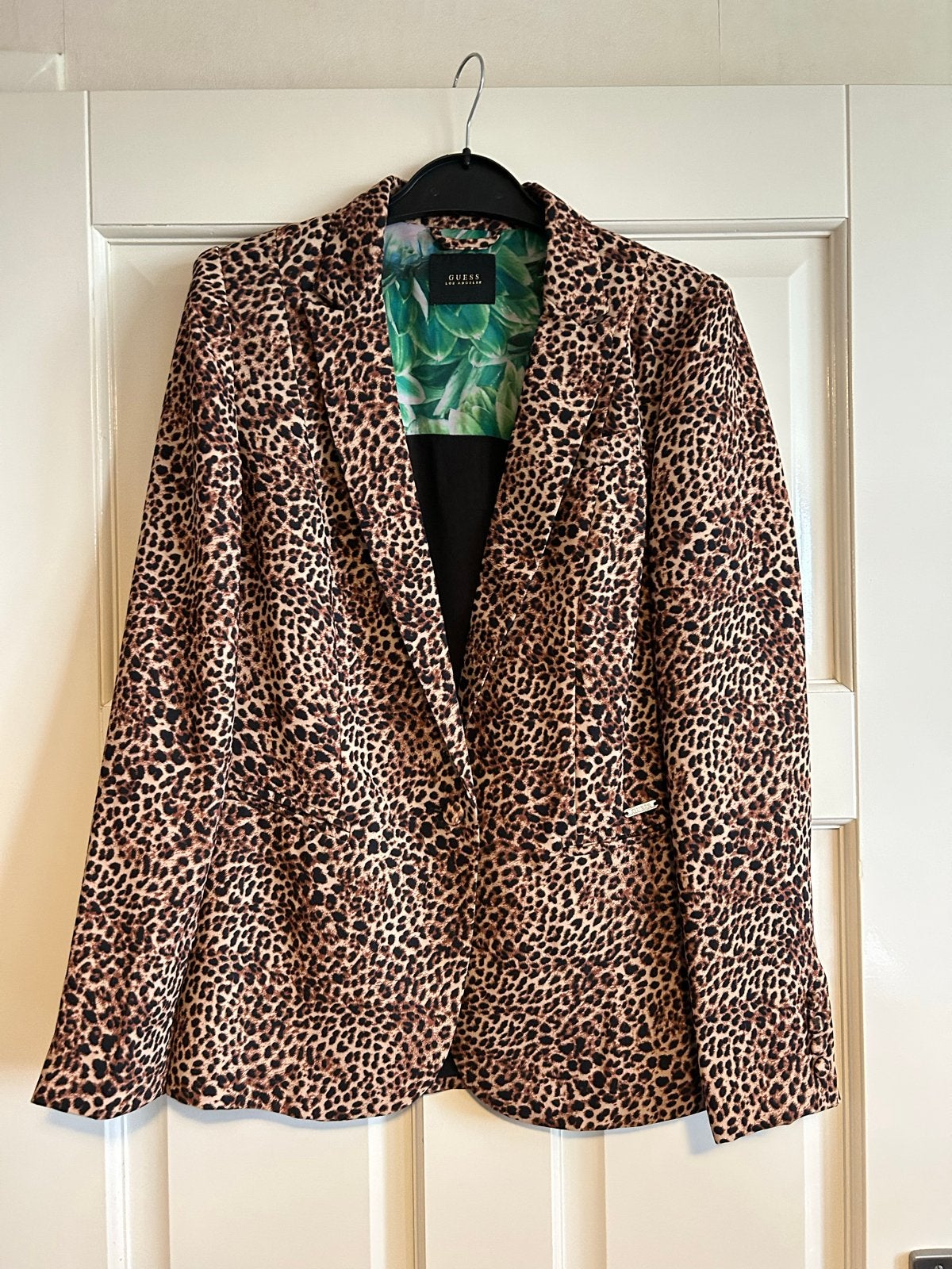 Guess Leopard Print Blazer - Maat S, Bruin, Ophalen of Verzenden, Zo goed als nieuw, Jasje