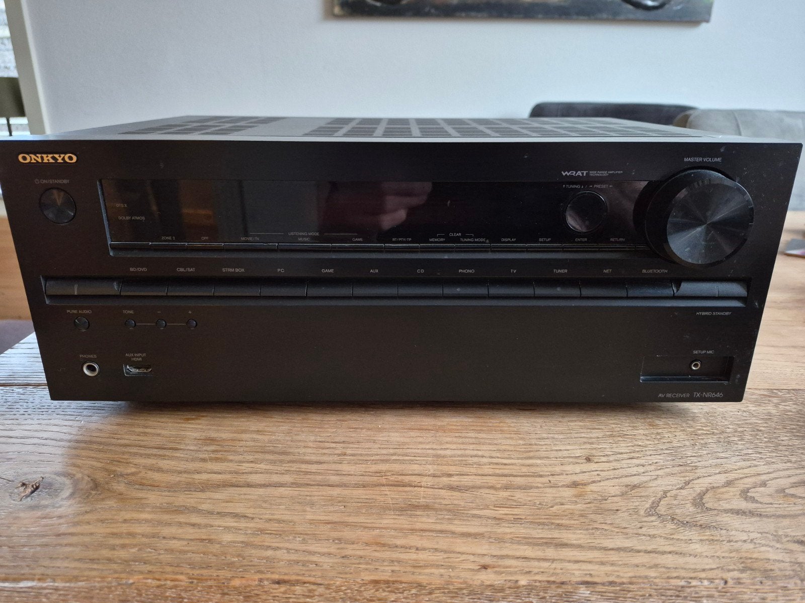 onkyo TX-NR646 AV receiver, Ophalen, Zo goed als nieuw, 120 watt of meer, Onkyo