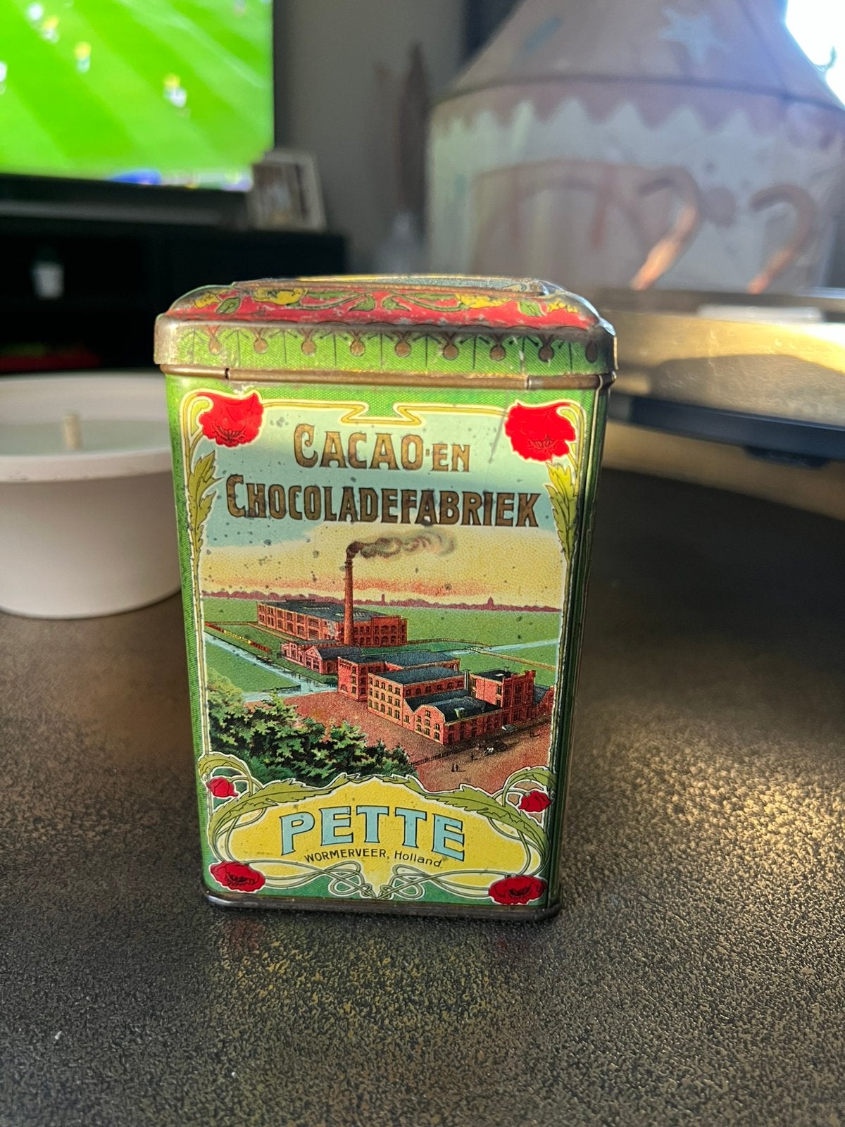 Pette Wormerveer cacaoblik, Verzamelen, Blikken, Ophalen of Verzenden, Zo goed als nieuw, Overige