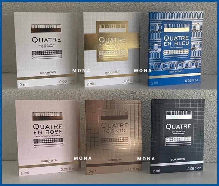 Quatre set 6 parfum samples proefjes testers monsters, Verzenden, Nieuw