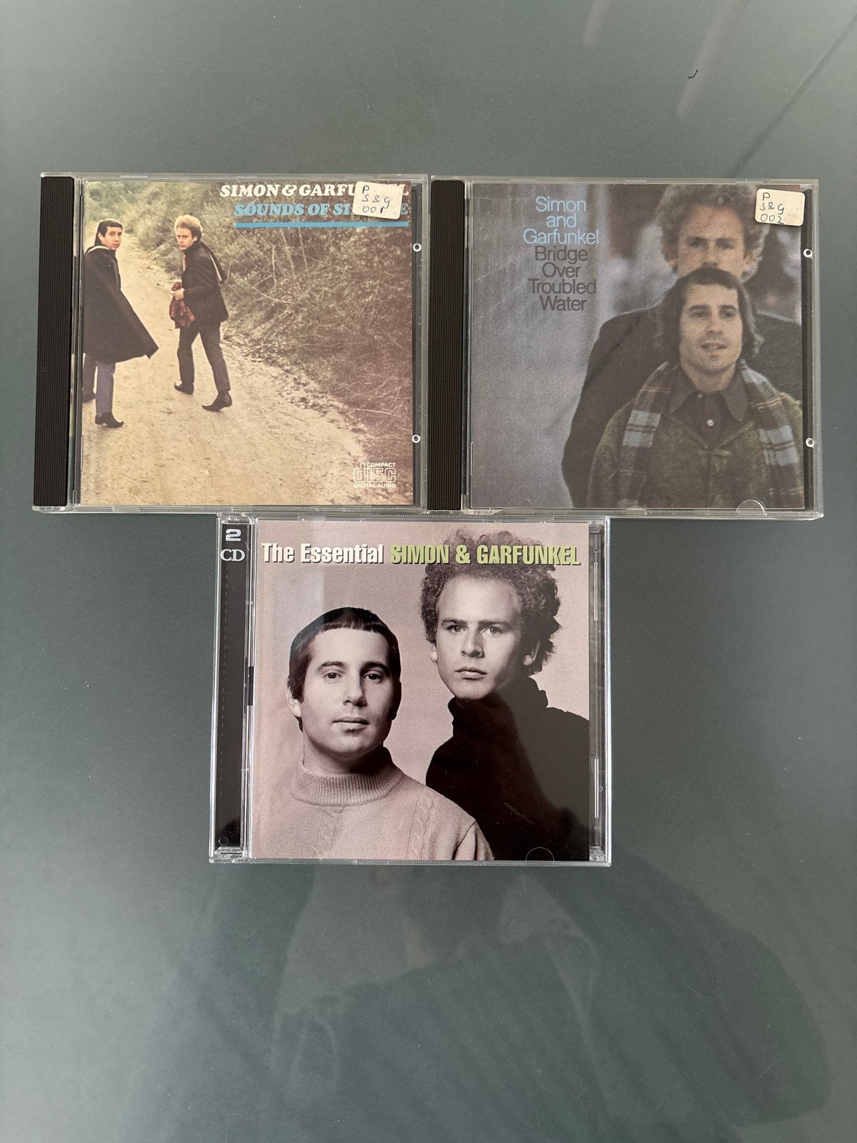 Simon & Garfunkel CD's: Sounds of Silence, Bridge Over Troub, Gebruikt, Ophalen of Verzenden, Folk, Inclusief doosje