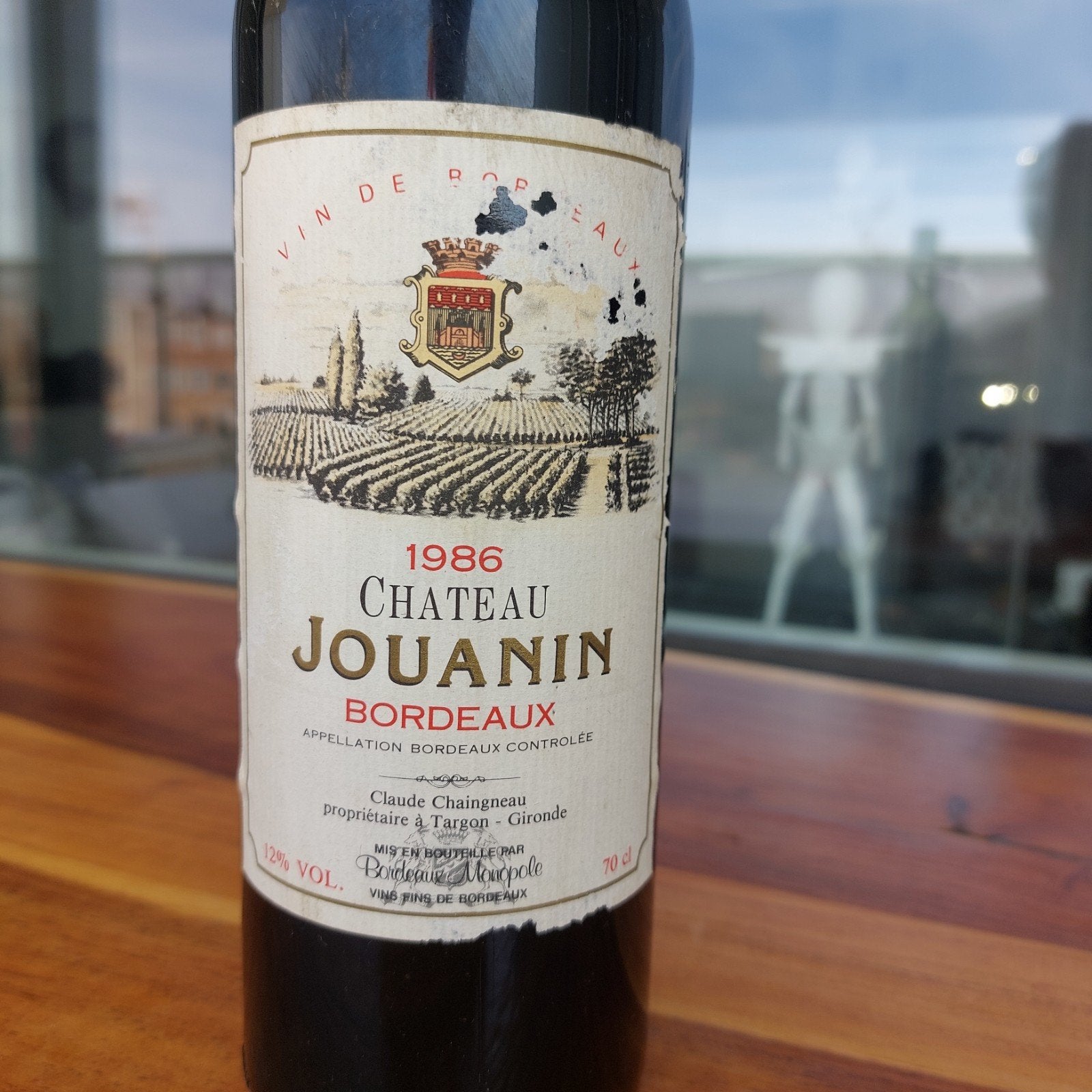 Chateau Jouanin 1986, Ophalen of Verzenden, Zo goed als nieuw, Frankrijk, Rode wijn