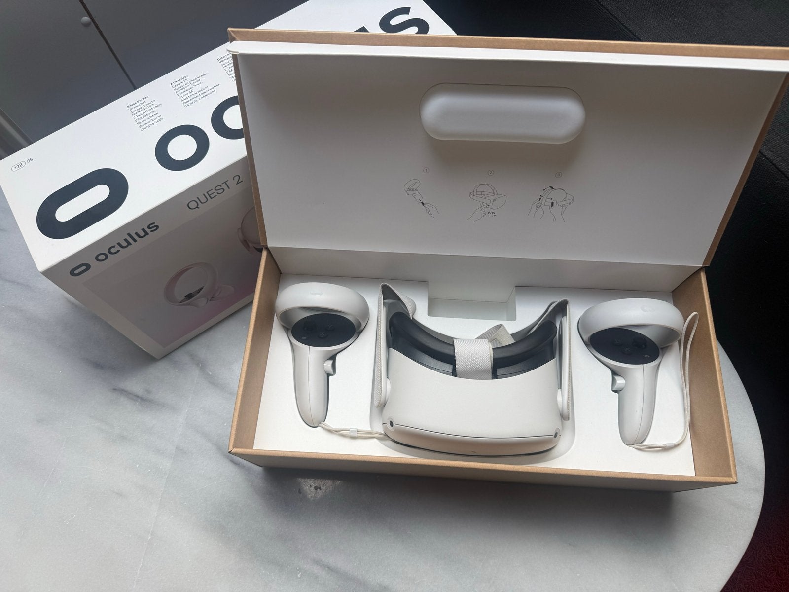 Oculus Quest 2 VR-bril 128GB - Zo goed als nieuw, Ophalen of Verzenden, Zo goed als nieuw, VR-bril, Overige platformen