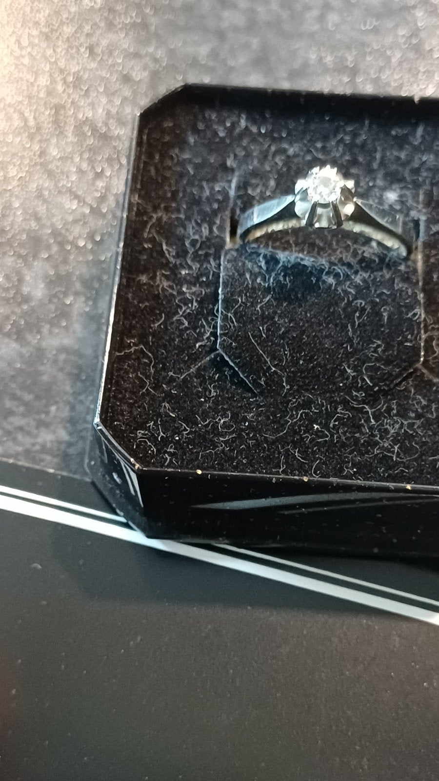 wit goud met diamant ring, Ophalen, Wit, Dame, Goud