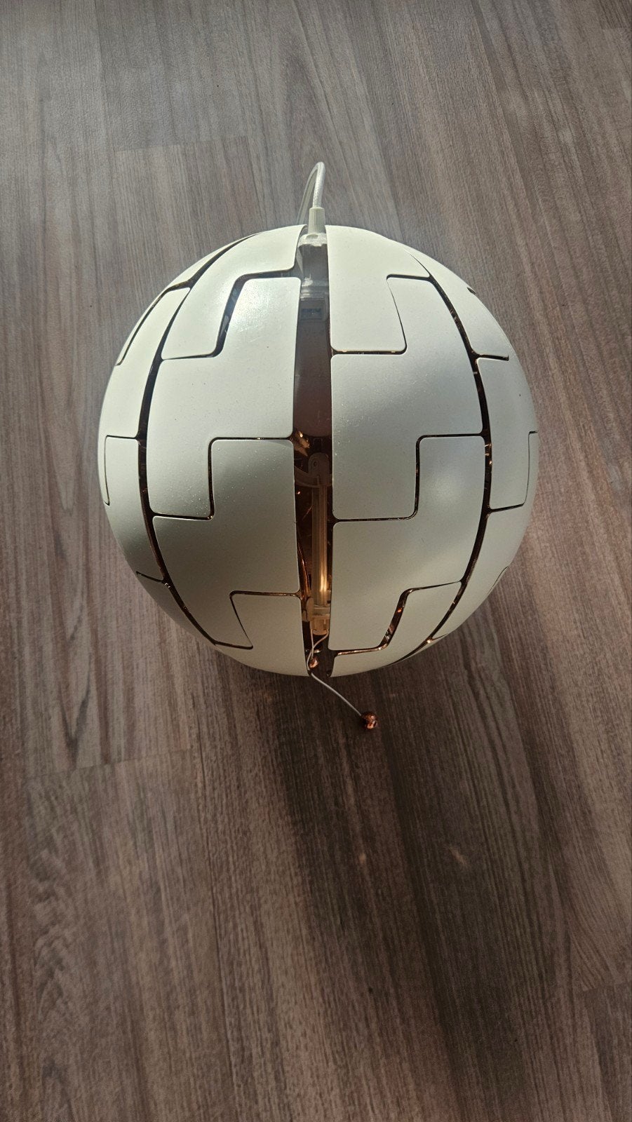 IKEA PS 2014 Hanglamp wit/koperkleur 35 cm, Ophalen, Zo goed als nieuw, Metaal