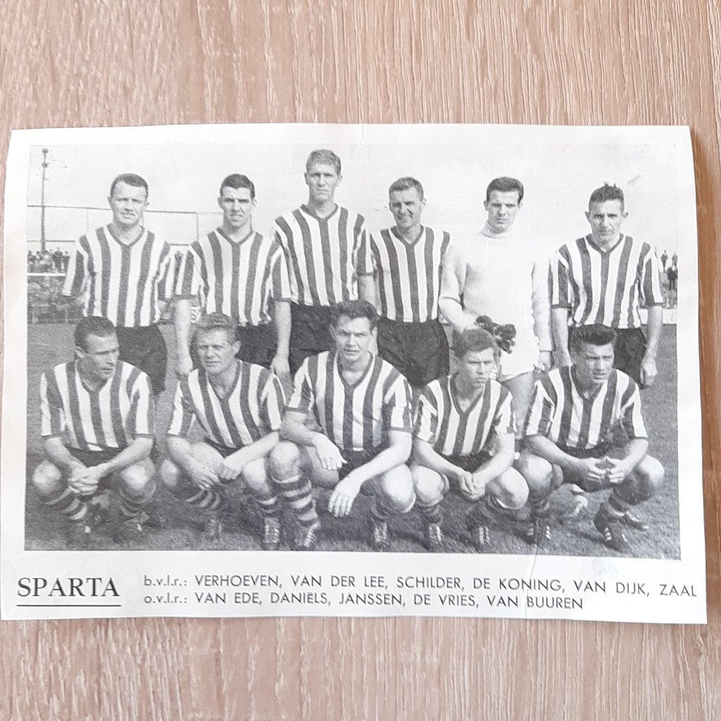 Voetbalplaatje  elftal Sparta Rotterdam seizoen 1960-1961., Verzamelen, Sportartikelen en Voetbal, Verzenden, Gebruikt, Sparta
