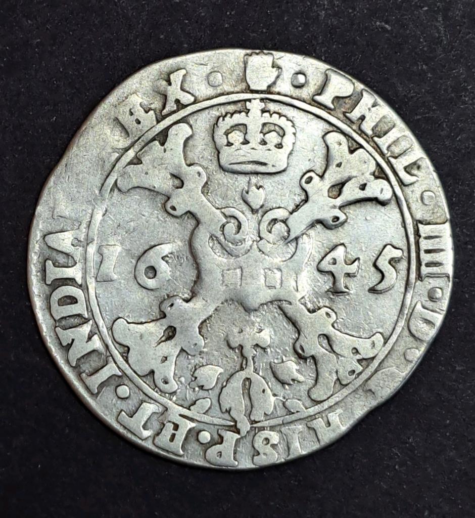 Brabant 1/4 patagon 1645 Antwerpen, Vóór koninkrijk, Verzenden, Zilver, Overige waardes