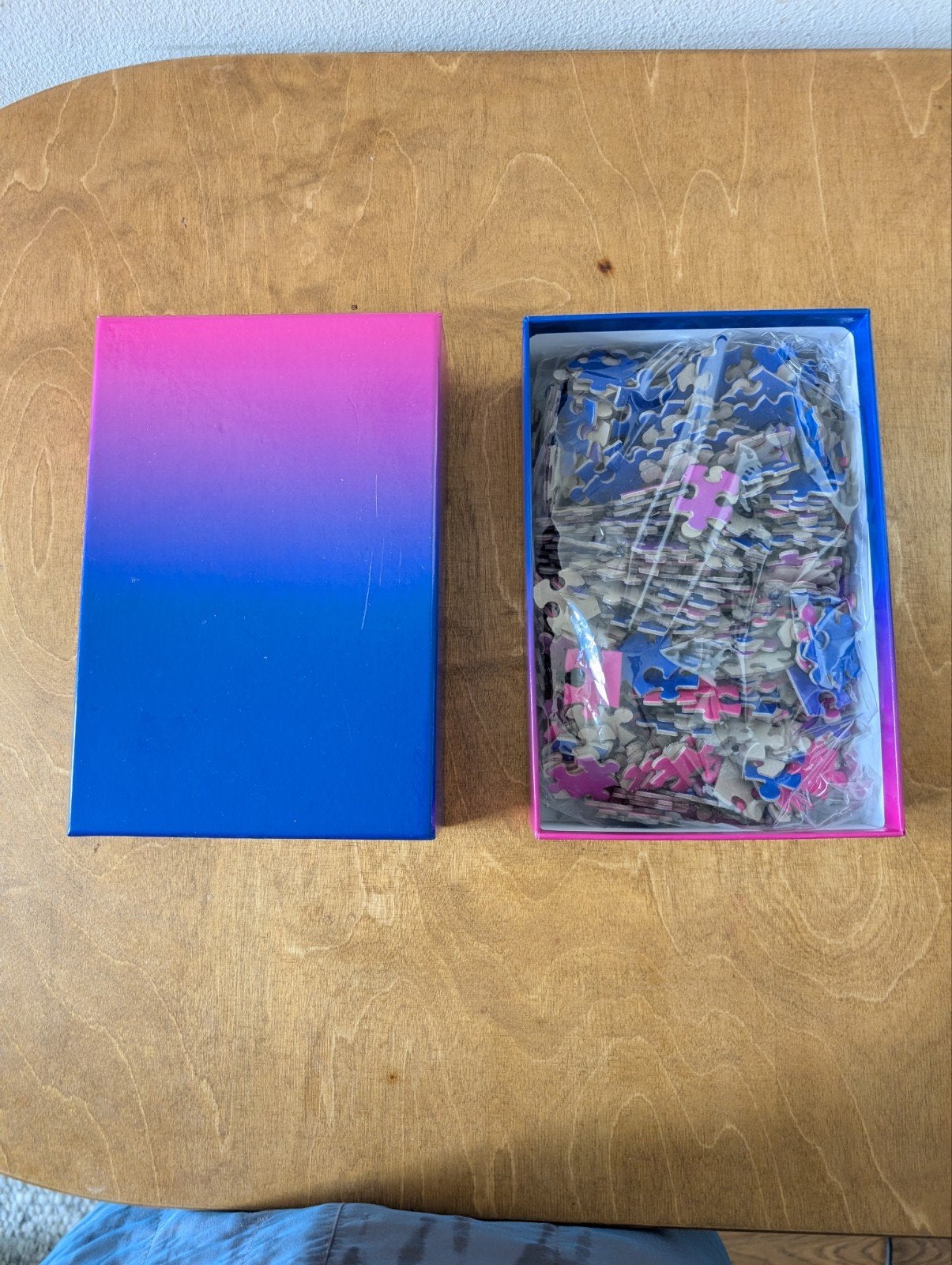 Legpuzzel met kleurverloop (blauw/roze), Ophalen, 500 t/m 1500 stukjes, Nieuw, Legpuzzel