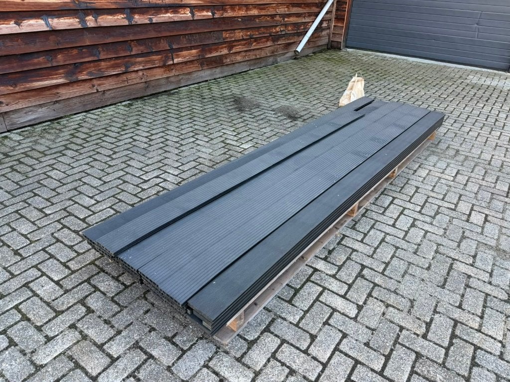 Partij composiet vloerplanken, vlonderplanken, zwart, 14 m2,, Ophalen, Nieuw, Composiet