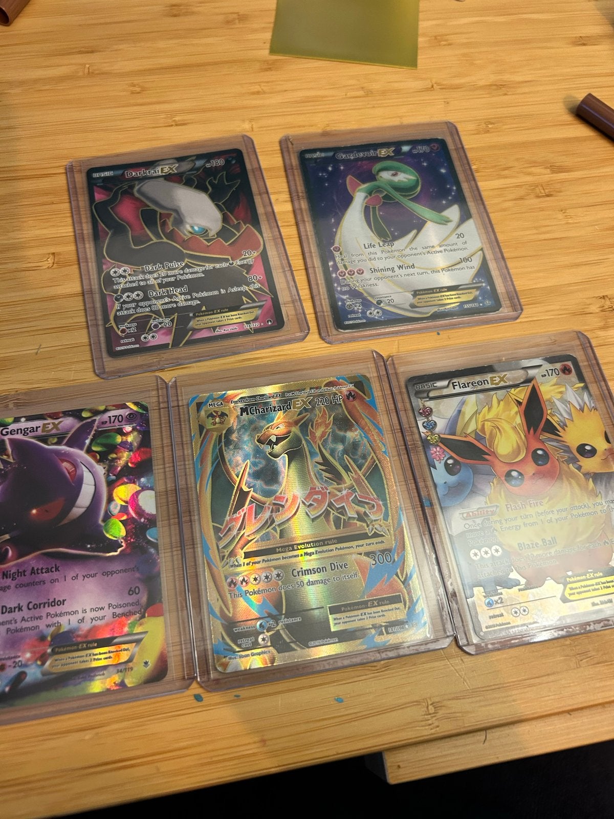 Pokémon Kaarten EX/M Charizard, flareon, Hobby en Vrije tijd, Ophalen of Verzenden, Zo goed als nieuw, Meerdere kaarten, Foil