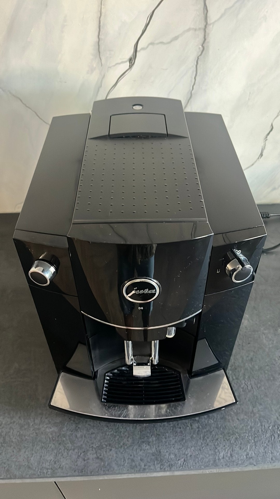 Jura D6 volautomatische espressomachine piano black, Ophalen, Afneembaar waterreservoir, Gebruikt, Espresso apparaat