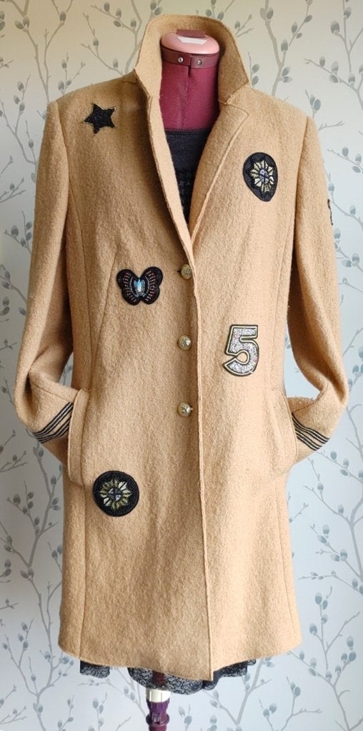 CHANGE deels Wollen, Camelkleurige Winterjas maat 38, Maat 38/40 (M), CHANGE, Beige, Ophalen of Verzenden