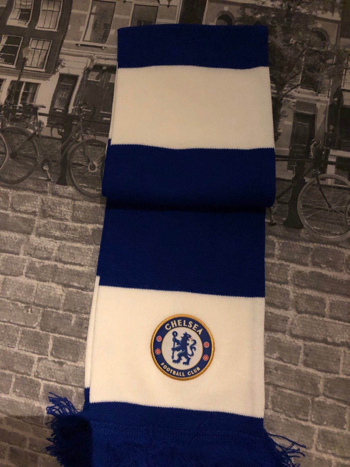 Chelsea FC Sjaal - Blauw/Wit gestreept, Ophalen of Verzenden, Zo goed als nieuw, Clubaccessoires