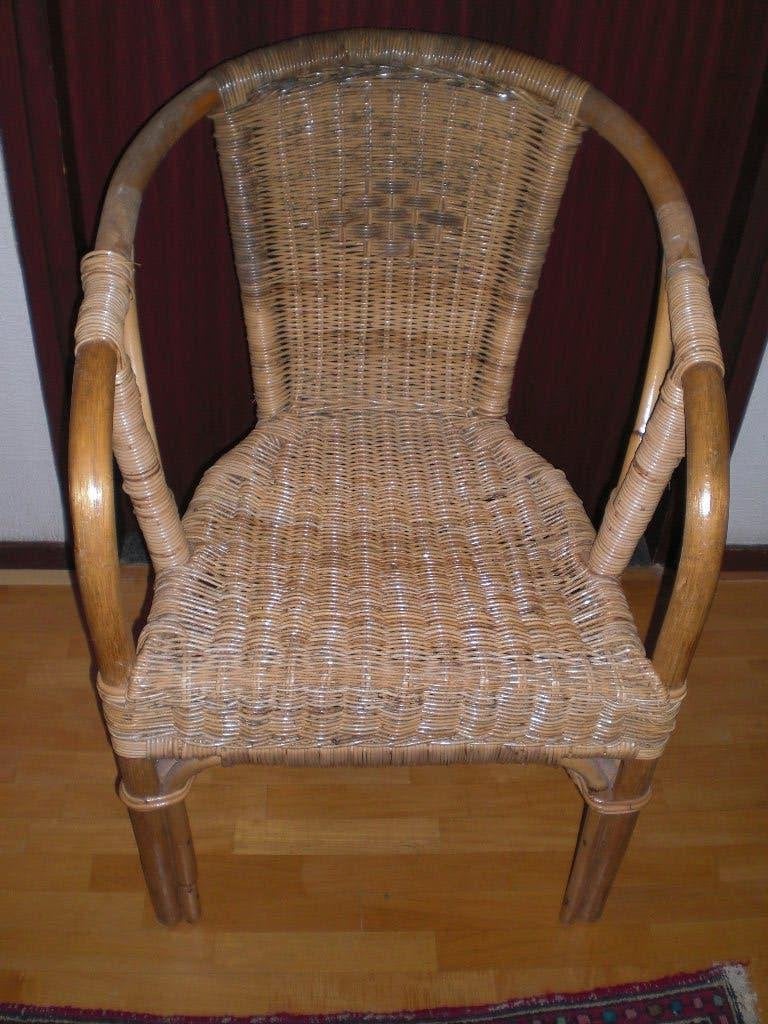Rotan stoel, Huis en Inrichting, Stoelen, Ophalen, Gebruikt, Bruin, Riet of Rotan